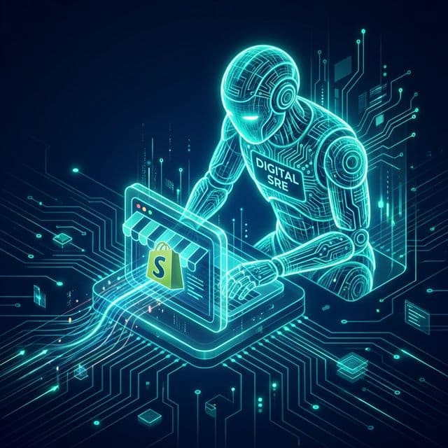 Digital SRE Robot fixing a Shopify store